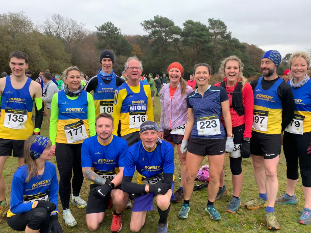 A number of runners in Romsey vests at the New Forest Stinger